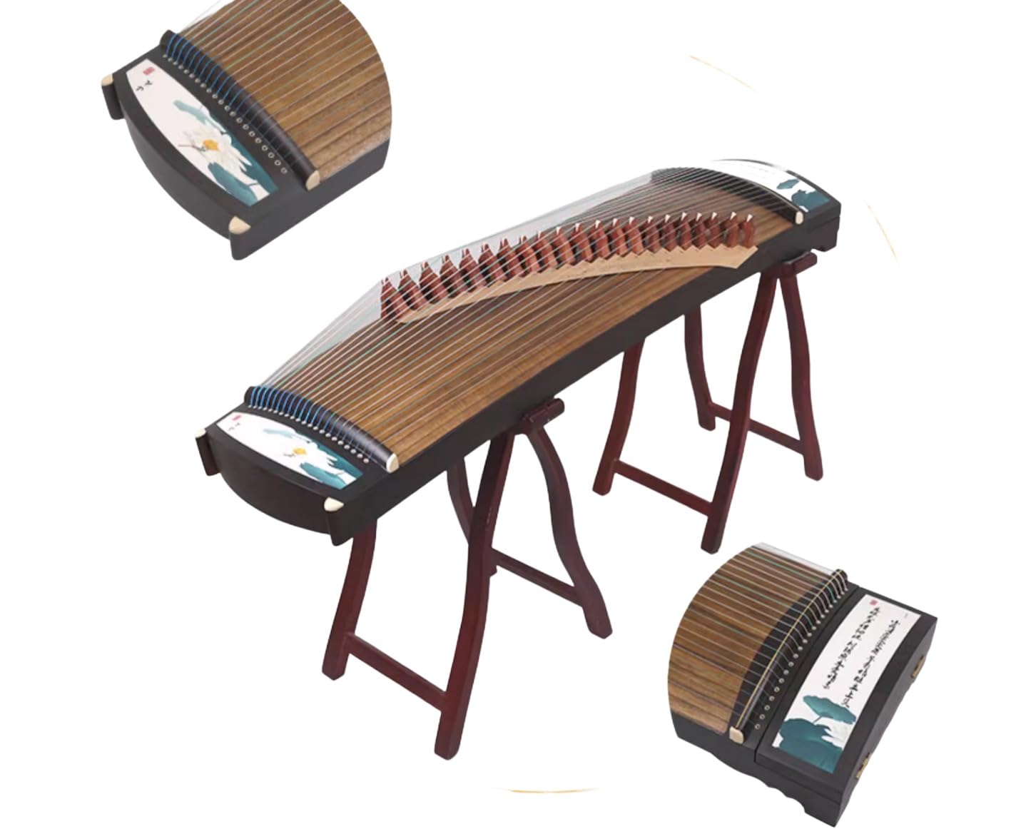 Amazon.com: Guzheng 125 公分便攜式21 字串中國古箏: 樂器